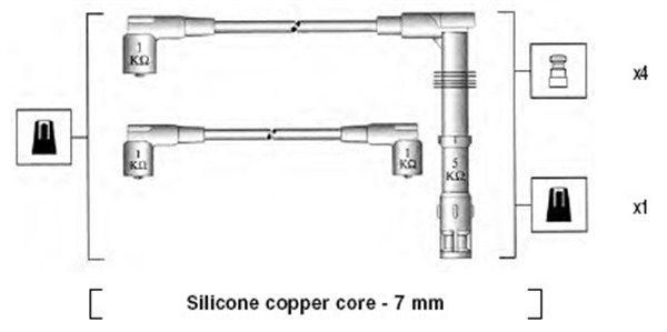 MAGNETI MARELLI Комплект проводов зажигания 941055120536